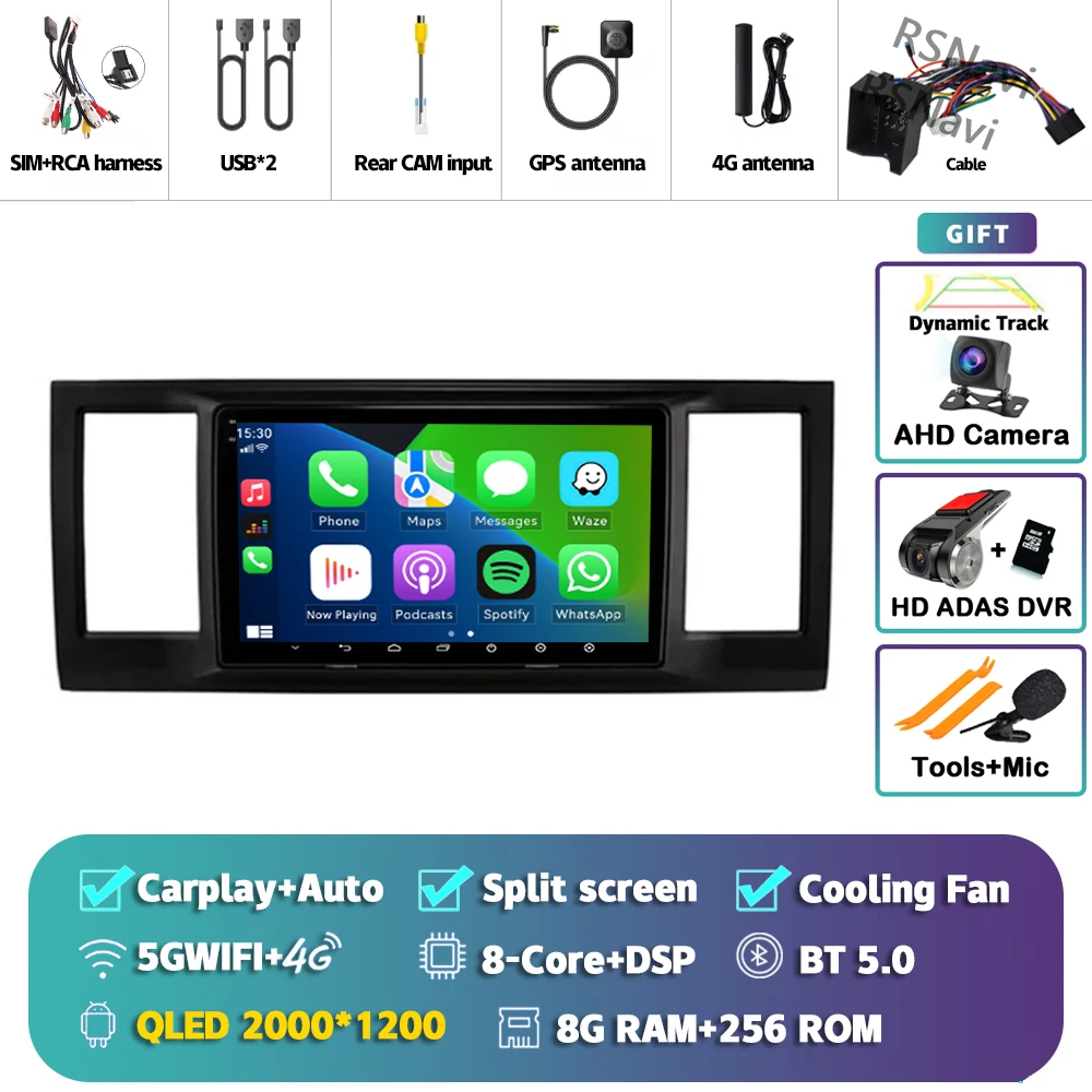 Android 15 Carplay Auto Voor Vw Volkswagen Caravelle 6 T6.1 T6 2015 2016 2017-2020 Multimedia Autoradio Speler video Wifi + 4G Bt