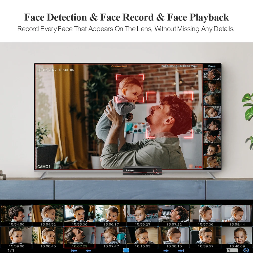 Techage H.265 8CH 5MP 4K POE System kamer Smart AI Full Color Night Vision Face Detection CCTV Video Security Surveillance Kit