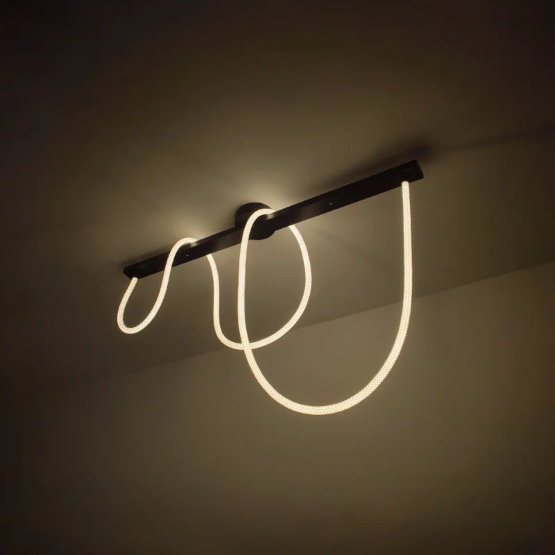 Modern Minimalist Silicone Weaving Living Room Dining Room Shop Commercial Villa Elevated Duplex Loft Staircase Pendant Light