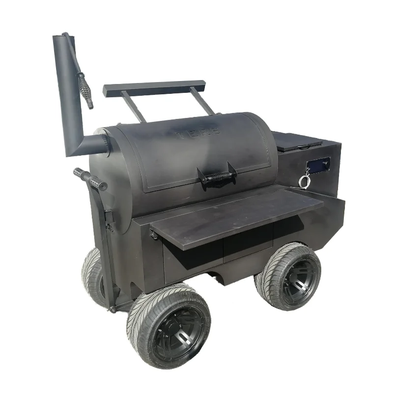 

Black Outdoor Automatic Temperature Control BBQ Grill Cooking Area Meat