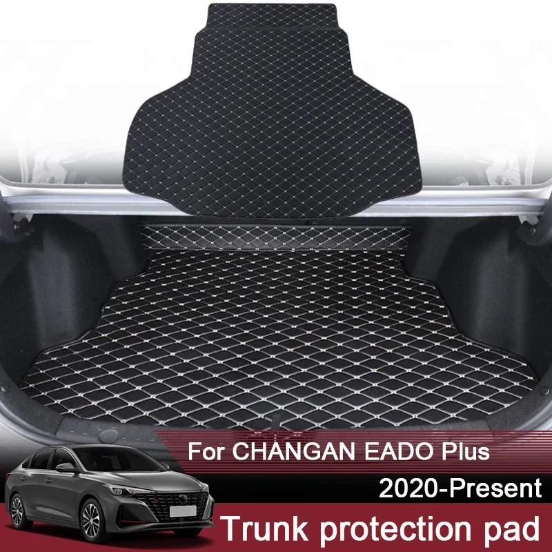 

1pc Car Styling Custom Rear Trunk Mat For CHANGAN EADO Plus 2020-Present Leather Waterproof Auto Cargo Liner Pad Accessory