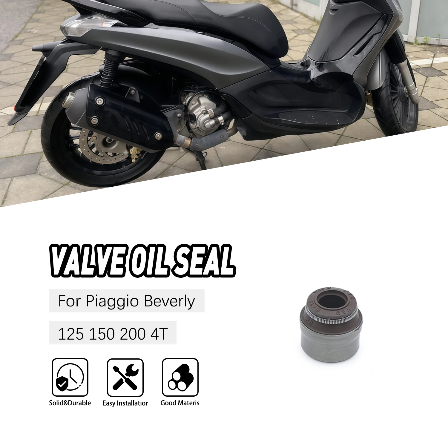 

For Piaggio Beverly 125 150 200 4T Motorcycle Engine Inlet Exhaust Valve Stem Oil Seal Accessories