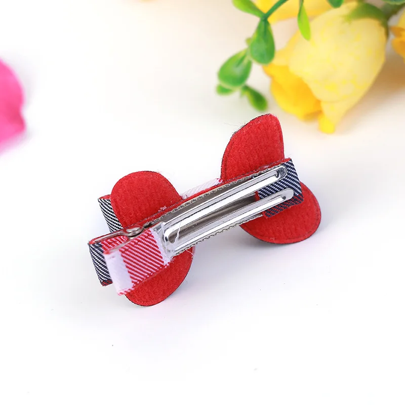 Cute British Baby Plaid Striped Hair Clips For Children Girls Geometric London Fashion Striped Hairpins Bow Barrettes Headdress