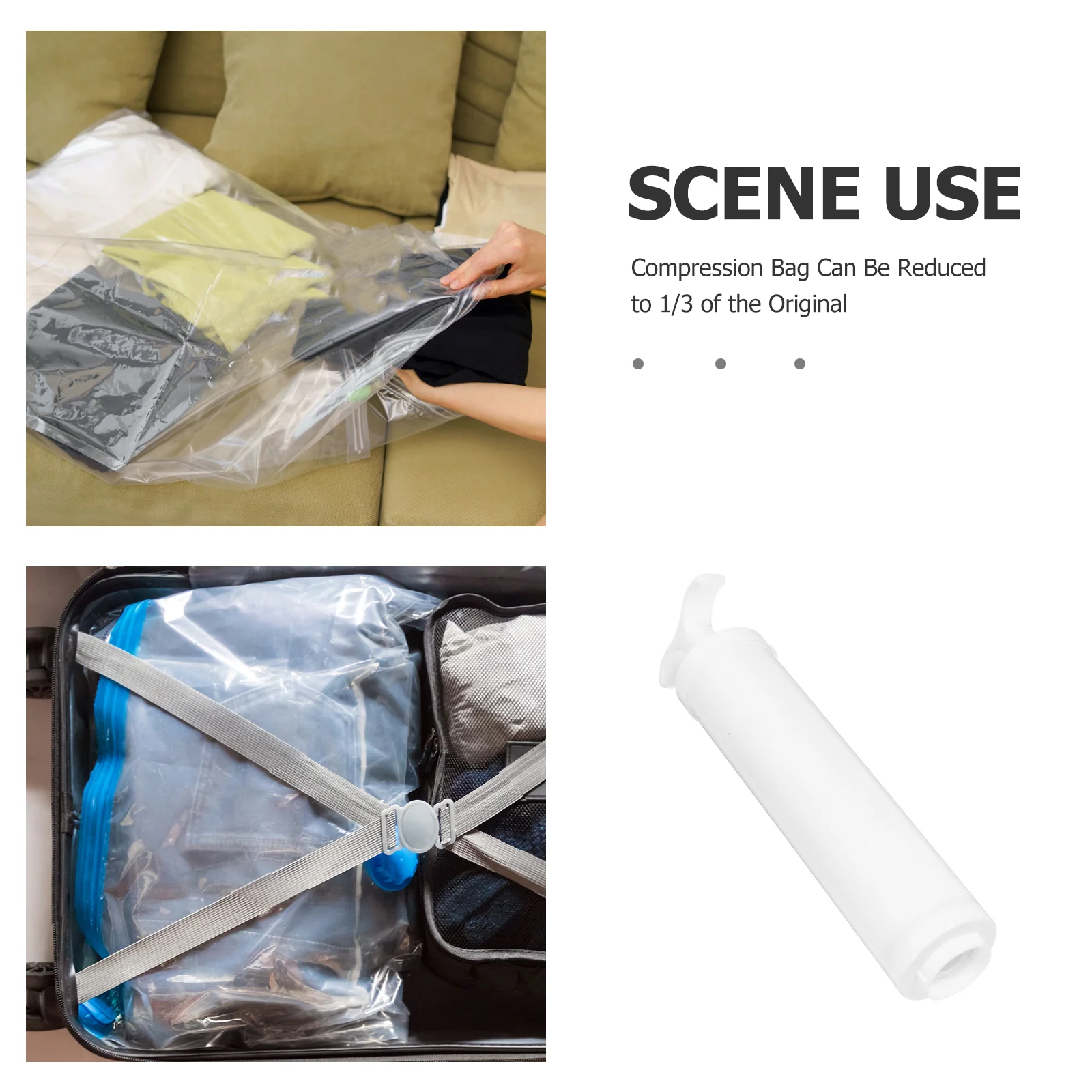 Compression Bag Pump For Vacuum Storage Bags Sealed Manual Air Deflation Pvc Compressed Hand