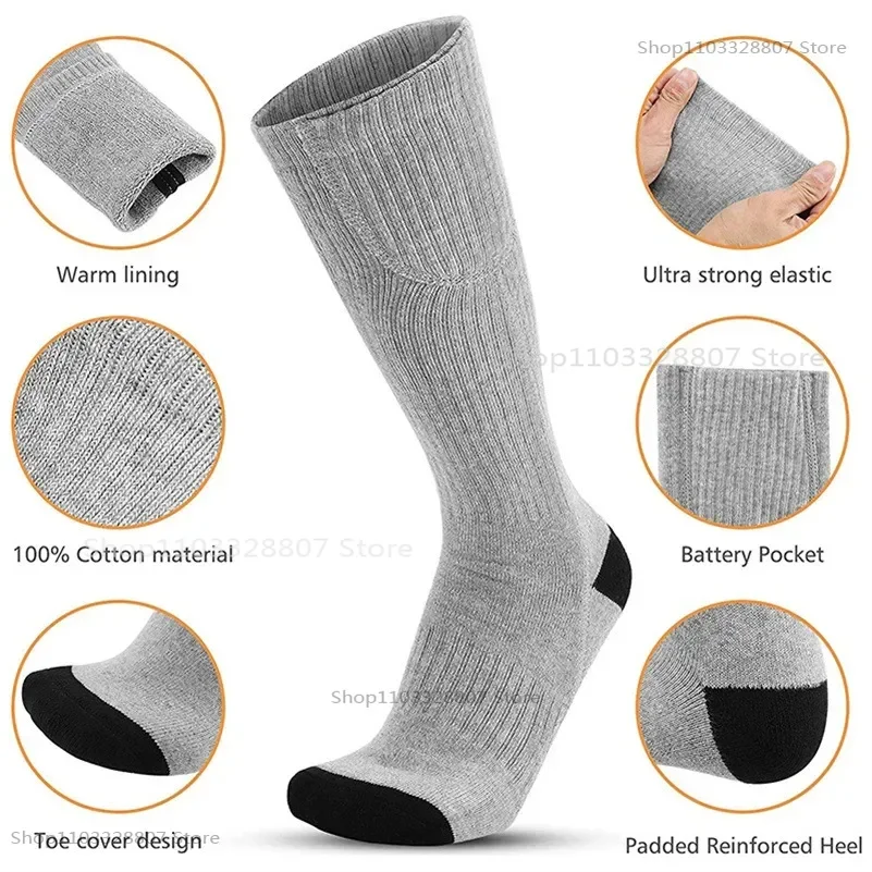 Winter beheizte Socken 4000mah Batterie Thermos ocken Männer Frauen Heizung Fuß wärmer elektrische Socken warme Socken Radfahren Ski