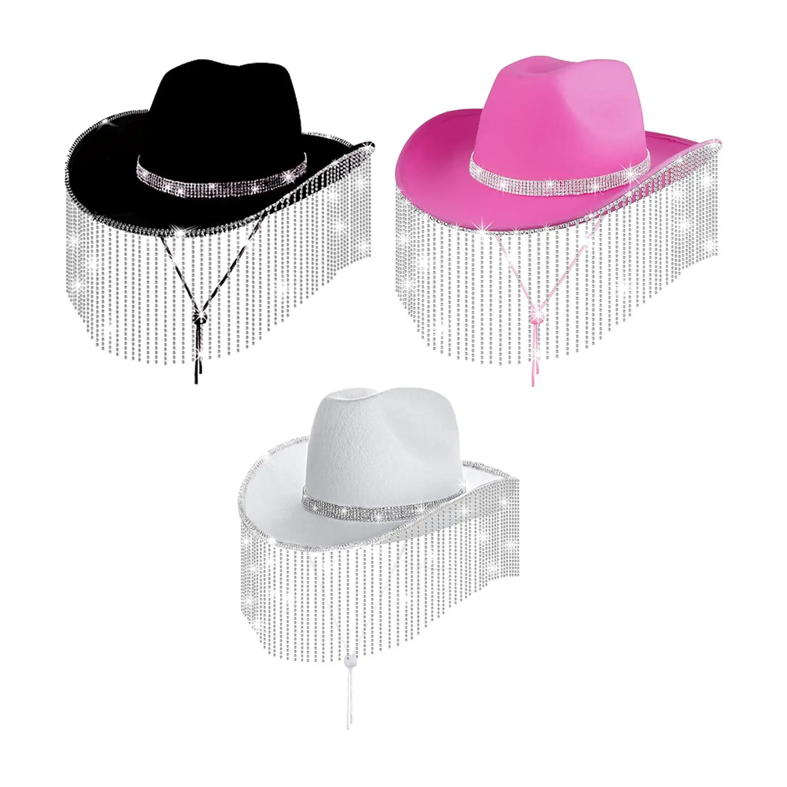 Cowboy Hat Outdoor Hat Trendy with Chin Strap Sun Protection Durable Cowgirl Hat