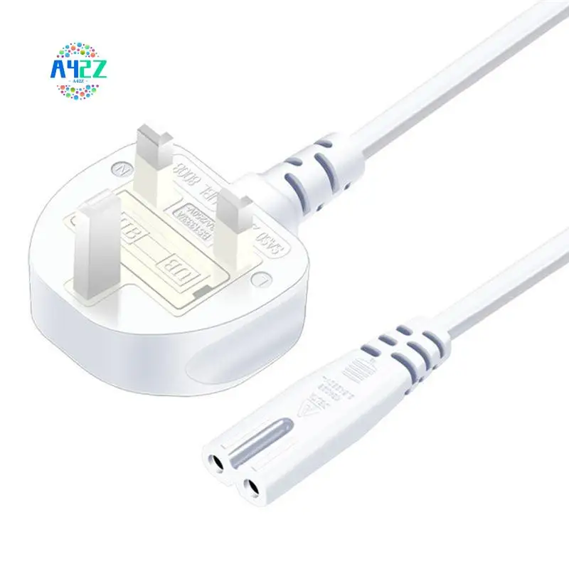 A42Z-UK Plug 2 Prong Connector Power Cable 2X0.75Mm² Electrical Copper Wire 1.5M Charging Line For PC Laptop