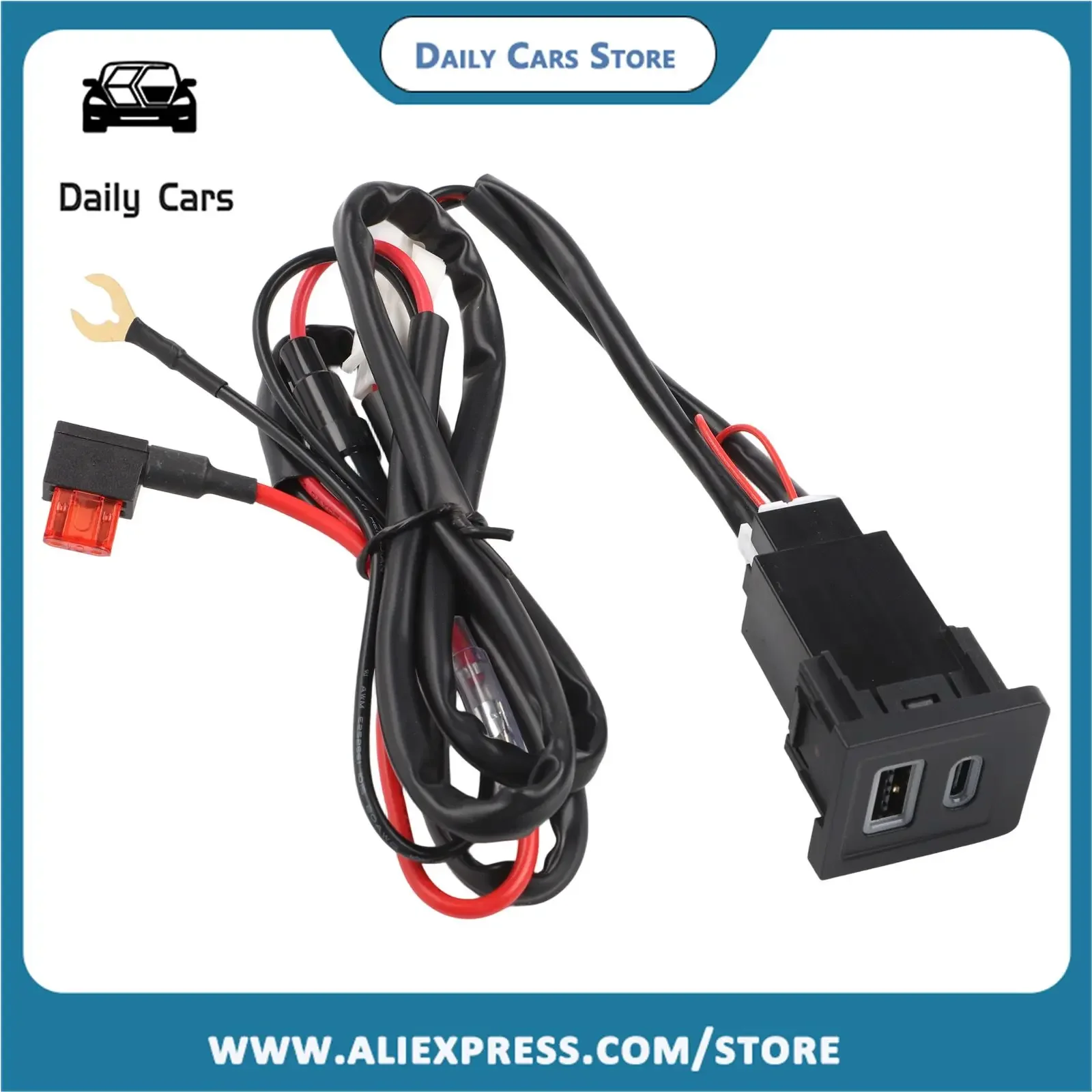 Dual USB-C PD Charger Car Dual USB Charger Wide Temperature Range Electronic Components For Multivan T5 2008-2012