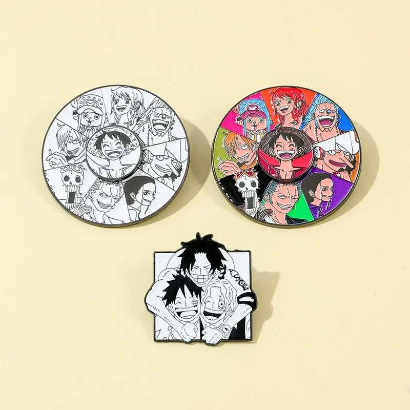 일본 애니메이션 원피스 옷깃 핀 배낭 에나멜 핀 남성 여성 브로치 멋진 서류 가방 배지 액세서리