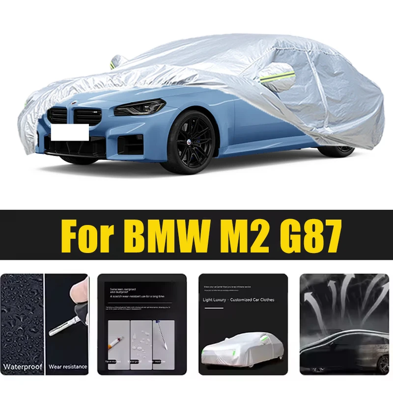 

For BMW M2 G87 Car Cover Outdoor Protection Covers Snow Sunshade Waterproof Dustproof Exterior UV Car Accessories Auto
