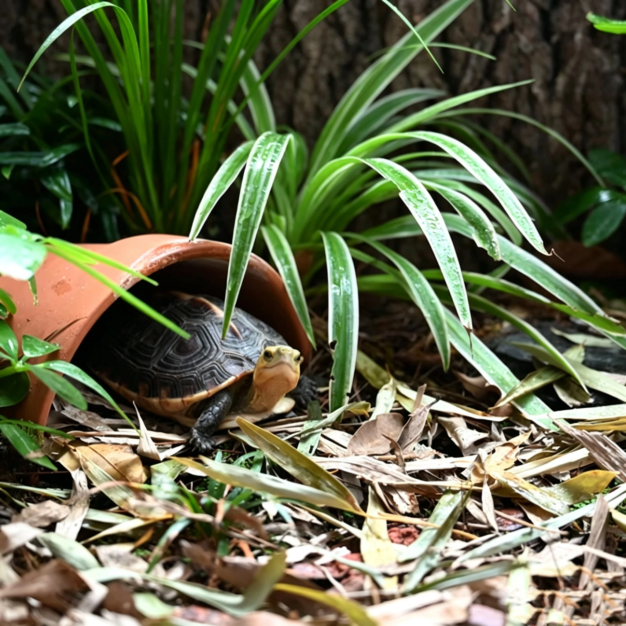 Reptile Natural Bamboo Leaf Bedding Forest Terrarium Substrate Decor Moisture‑proof Dry Leaves for Turtle Lizard Snake Habitat view 4