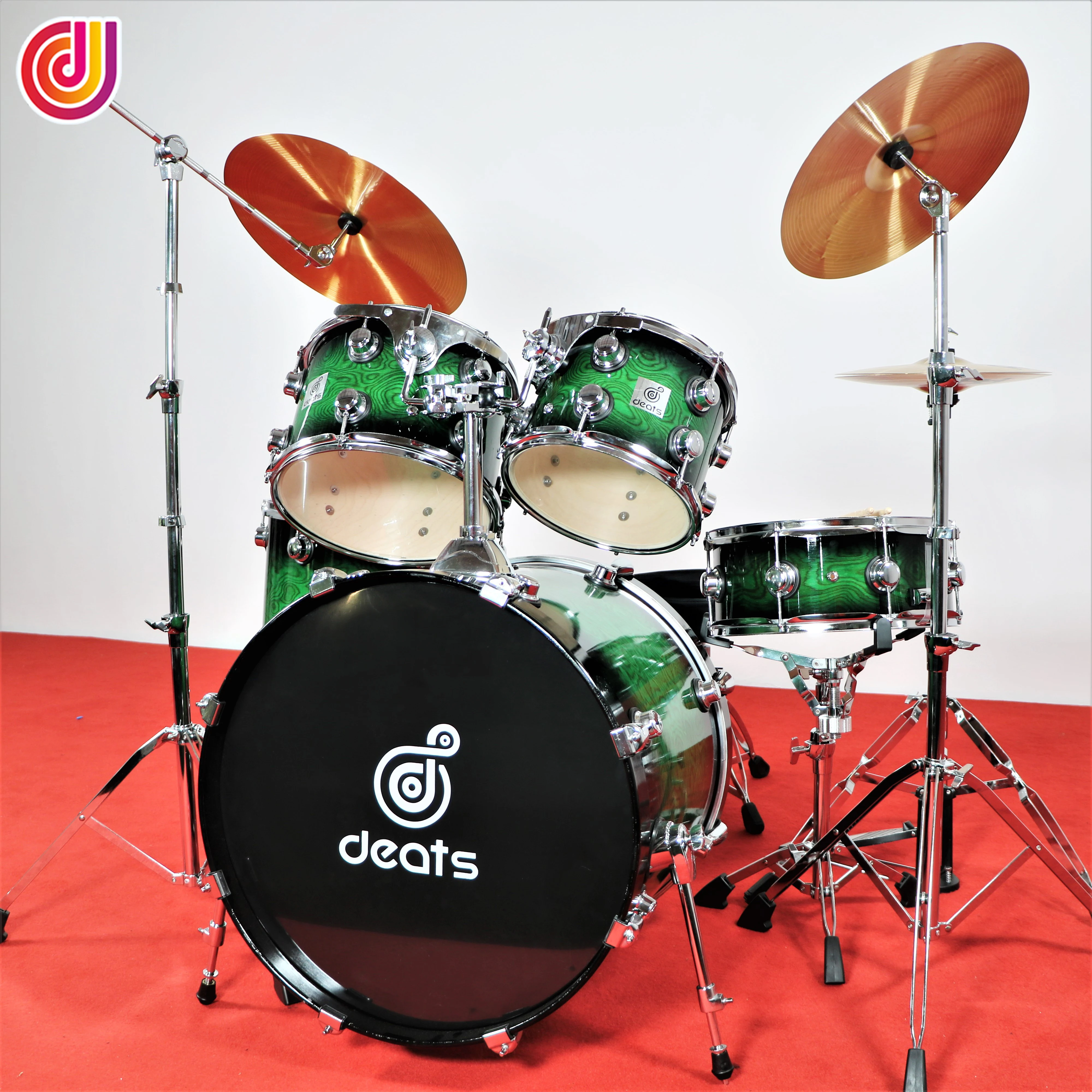 

Deats Factory Direct Supply Beginner 14 Inch Kids Drum Set Mini Jazz Classical Drum Set Music Drum