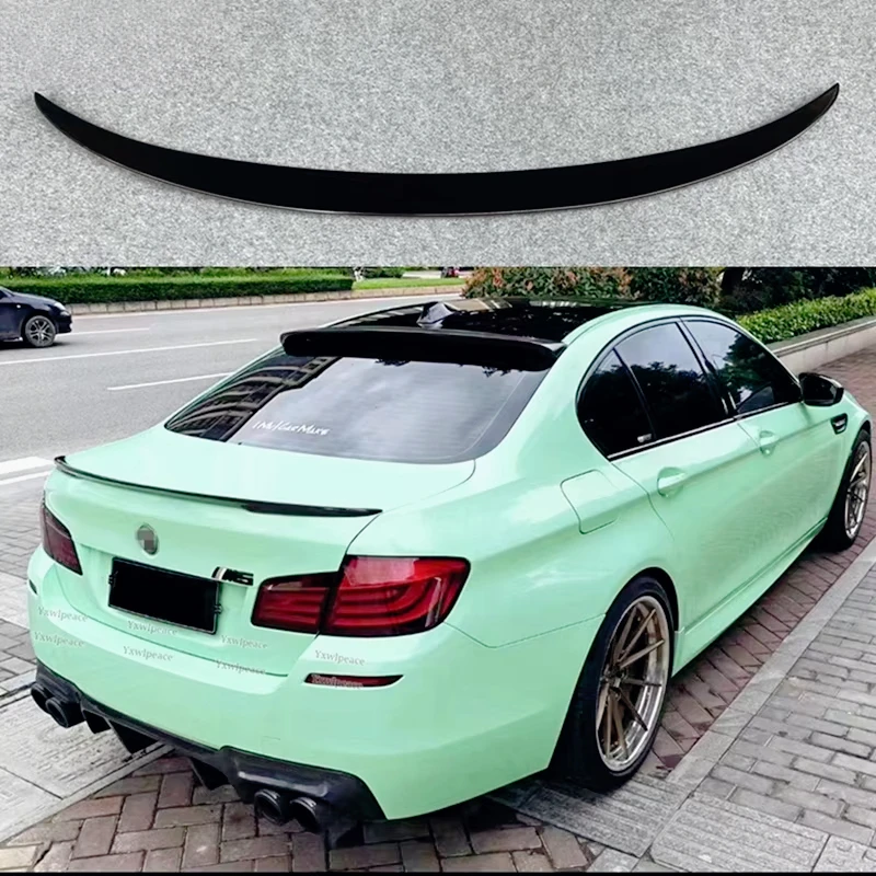 

P Style ABS Material Rear Trunk Lip Spoiler Wing For BMW 5 Series M5 520i 528i 525i F10 F18 2010-2017