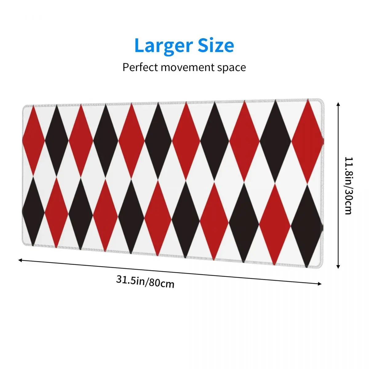 Large Mouse Pad Harlequin Plaid Playing Cards Diamond Gamer PC Laptop Mats Keyboard Carpet Computer Gaming Desk Mat
