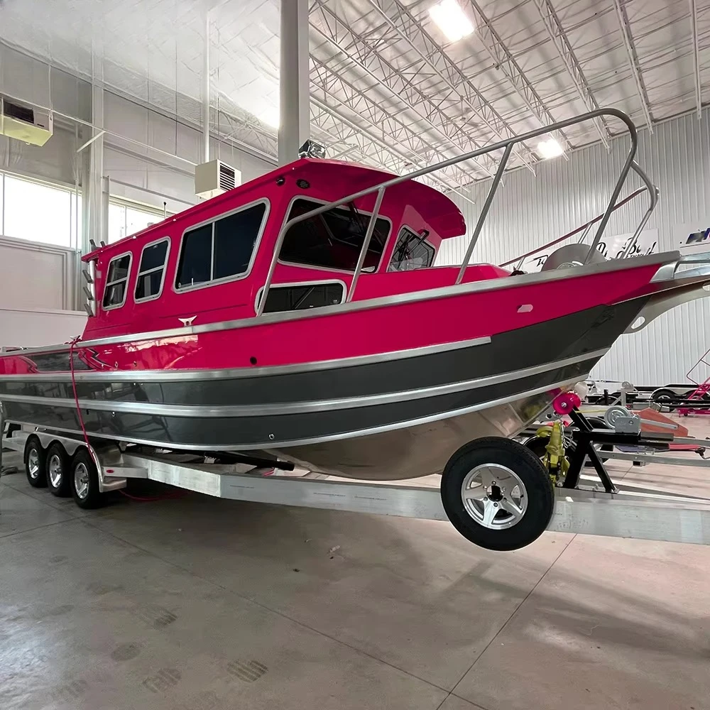 27Ft High Speed Fully Welded Aluminum Deep V-Cabin Cruiser Fishing Boat