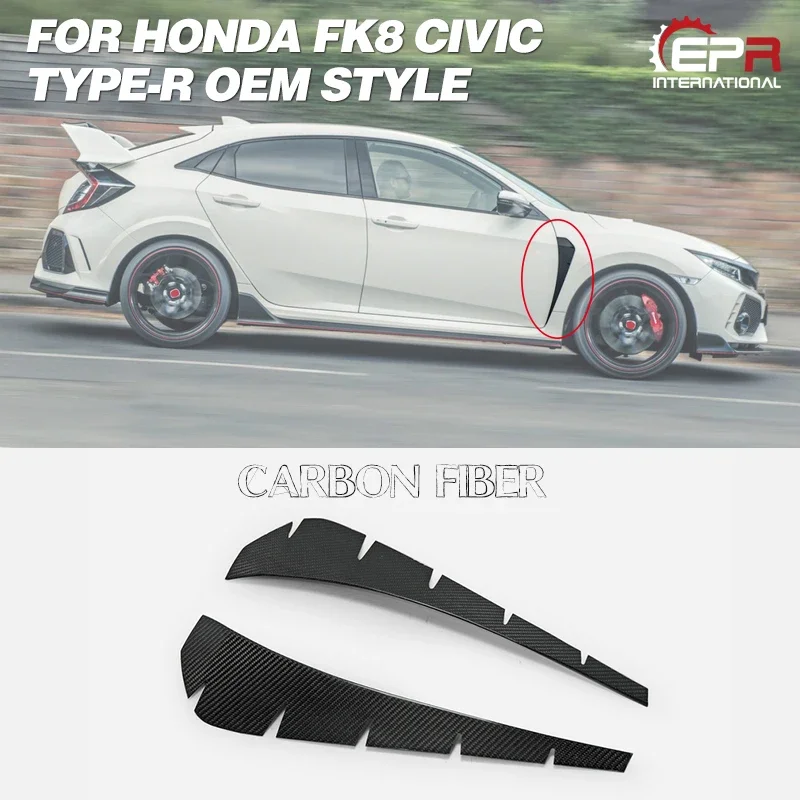 for FK8 CIVIC TYPE-R carbon fiber car accessories OEM Front Fender air Vents Stick on (For OEM front fender)