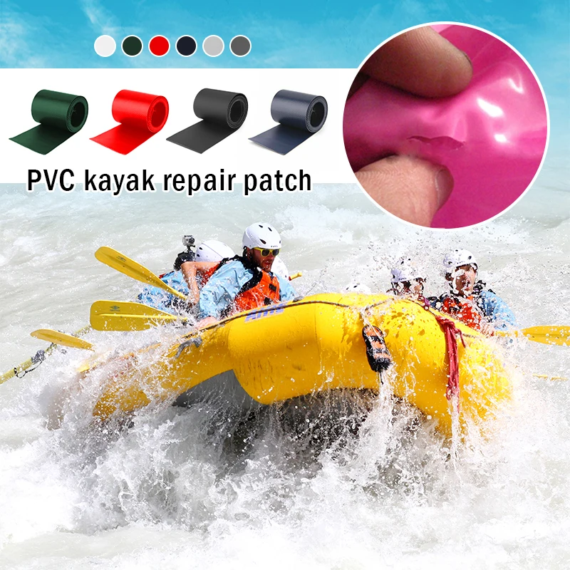 100x5cm Waterproof PVC Repair Patch For Inflatable Boats Kayak Dinghy Repair Tools Strong Adhesive Pool Rubber Boat Repair Tape