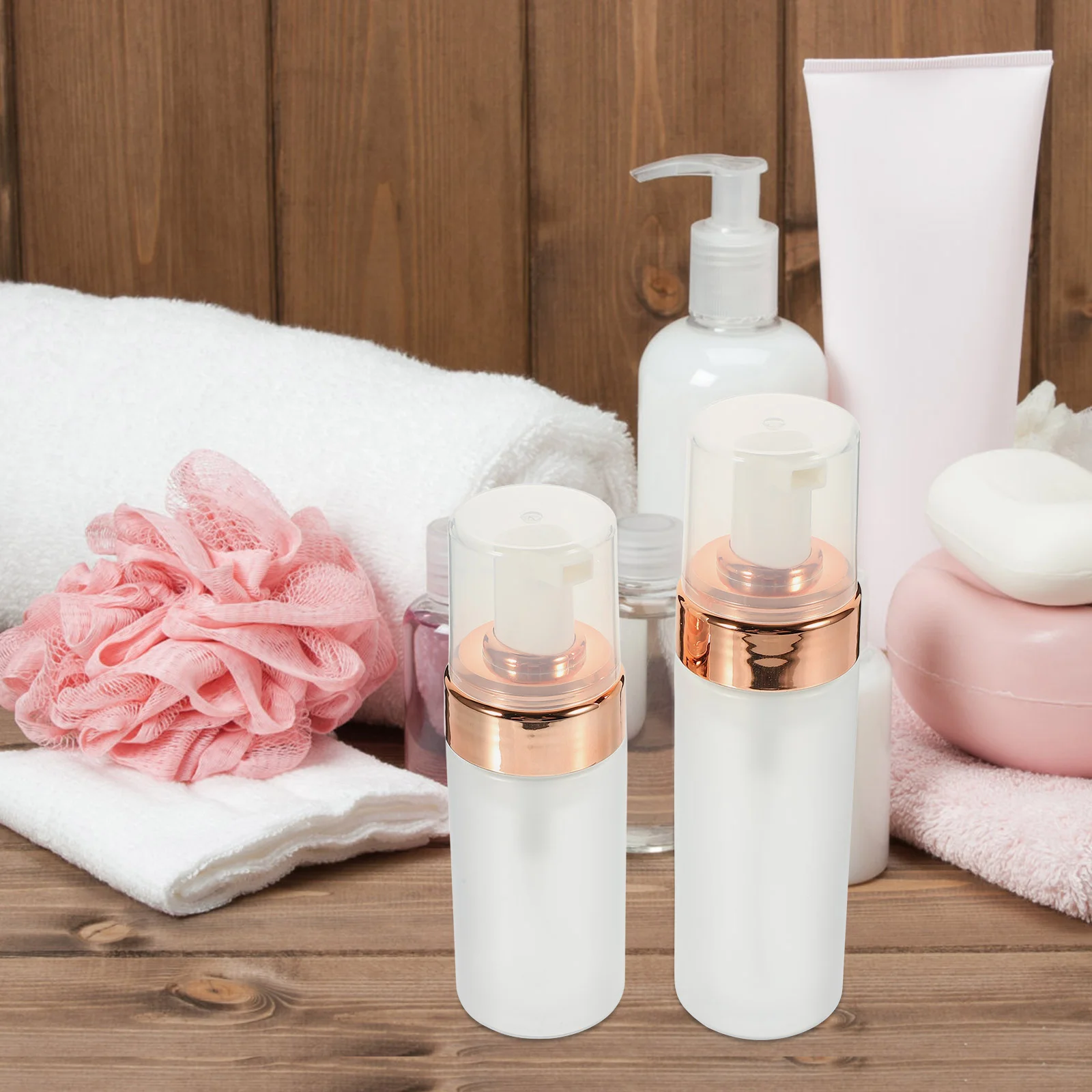 2 Pcs Spray Bottle Bottled Travel Foam Hand Soap Balm Plastic Pet Lipstick Cosmetics Dispenser