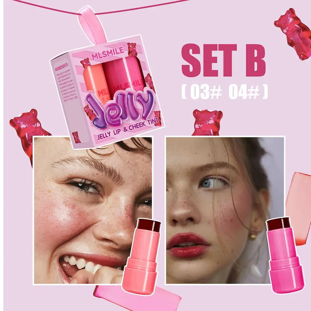 Druivengelei Blush Lippenstift Rode Tint Lip En Wang Voor Tweeërlei Gebruik Lip Waterdichte Kleur Crème Wangbalsem Rouge Blusher Die Lang Duurt W9o2