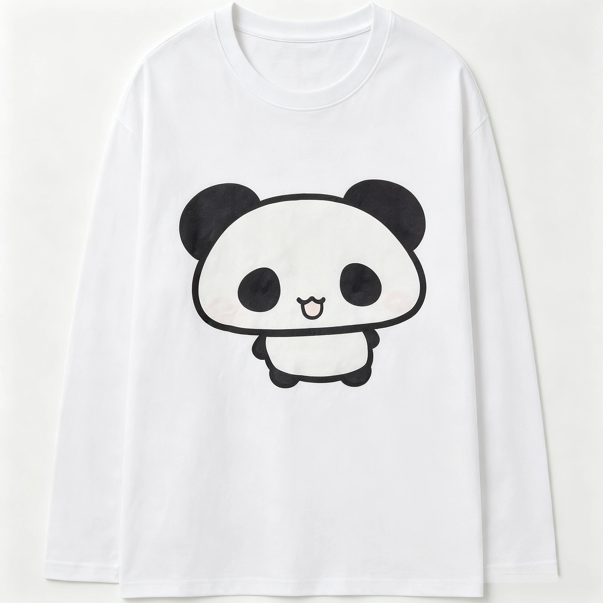 Raglan Long Sleeve T Shirt Cute Cartoon Panda Animal Graphic Print Soft Fabric Daily Casual Loose Fit Pullover Basic Outer  Top