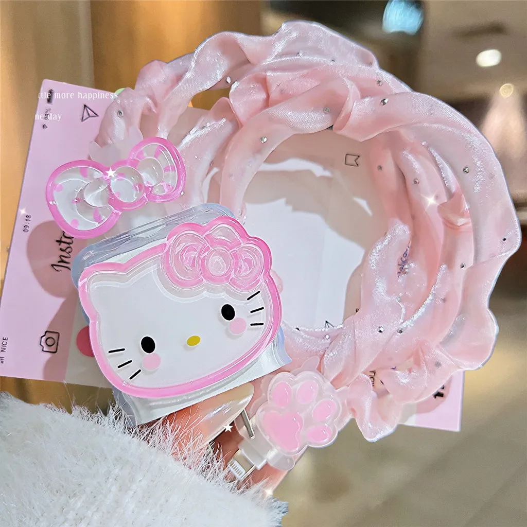 Защитный чехол для кабеля передачи данных KT с милым мультяшным рисунком для IPhone 20 Вт, кавайная аниме, модная сумка для защиты головы с зарядкой