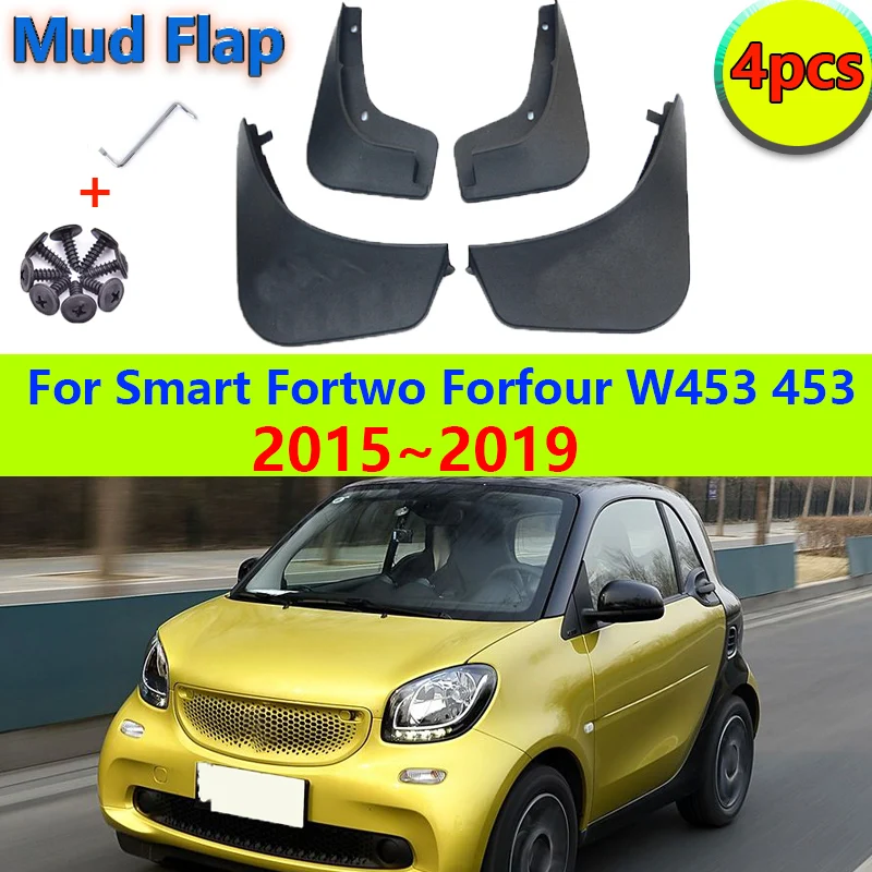 

For Smart Fortwo Forfour W453 453 2015~2019 2016 2017 Fender Front Rear Wheels Mudguards MudFlaps Splash Guards Flap Accessories