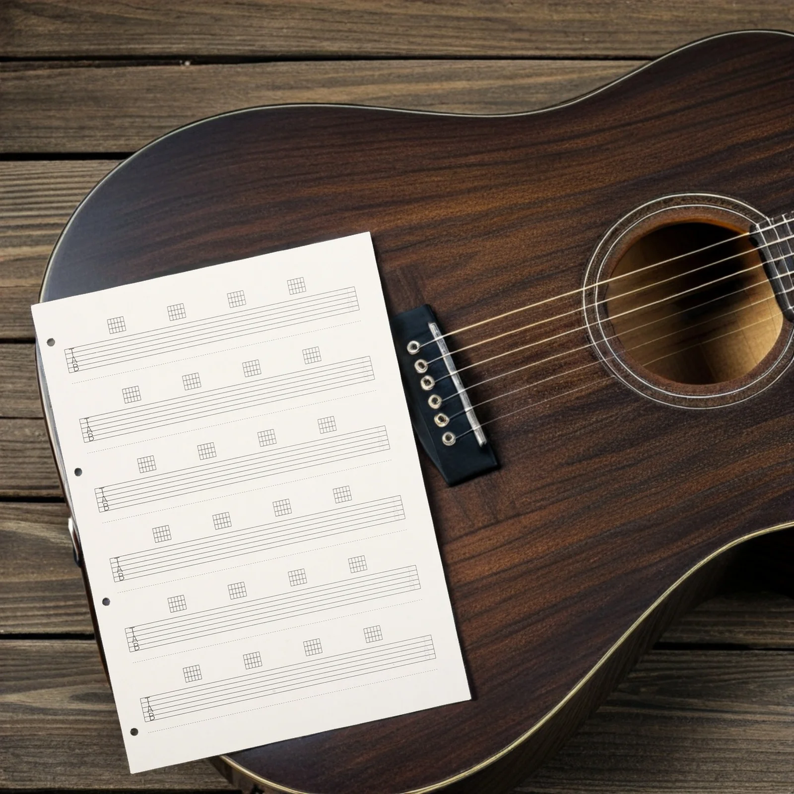 

85pcs Guitar Blank Sheet Music Paper Easy Practice Composition Portable Notation Notebook Travel Performance Smooth