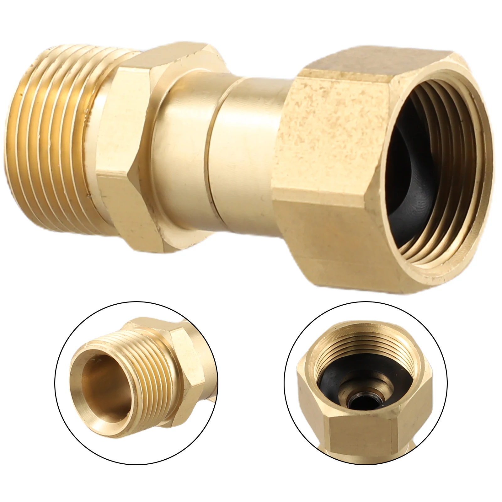 1PC M22 14mm Thread Pressure Washer Swivel Joint 360 Degree Rotation For Garden Pressure Washer Coupler Connector Hose Fitting