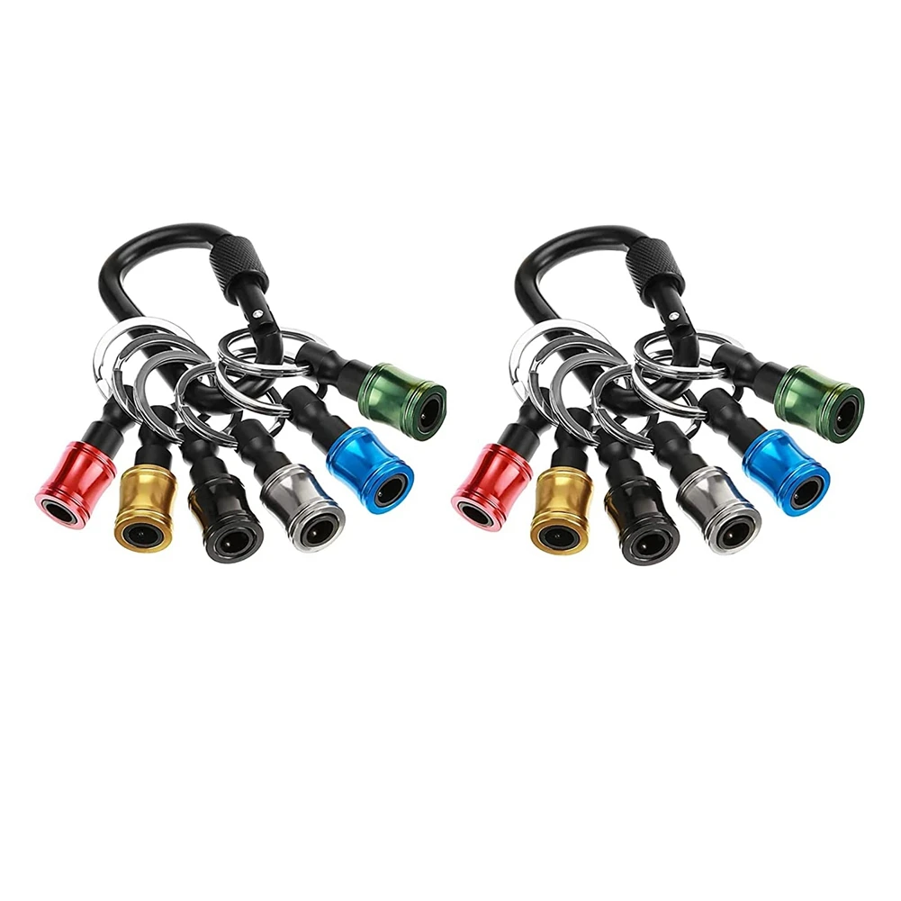 

A69G-Drill Bit Holder 1/4 Inch Hex Shank Keychain Extension Bar Set