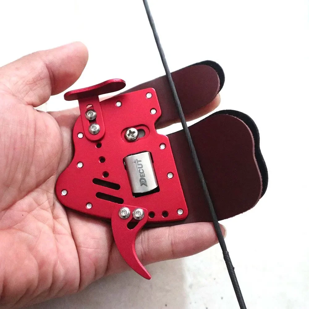 【セール中】Hockii-アーチェリー、アルミニウムと革を切り落とすためのフィンガータブガード、フィンガープロテクター、右手と左手、狩猟と射撃のアクセサリー