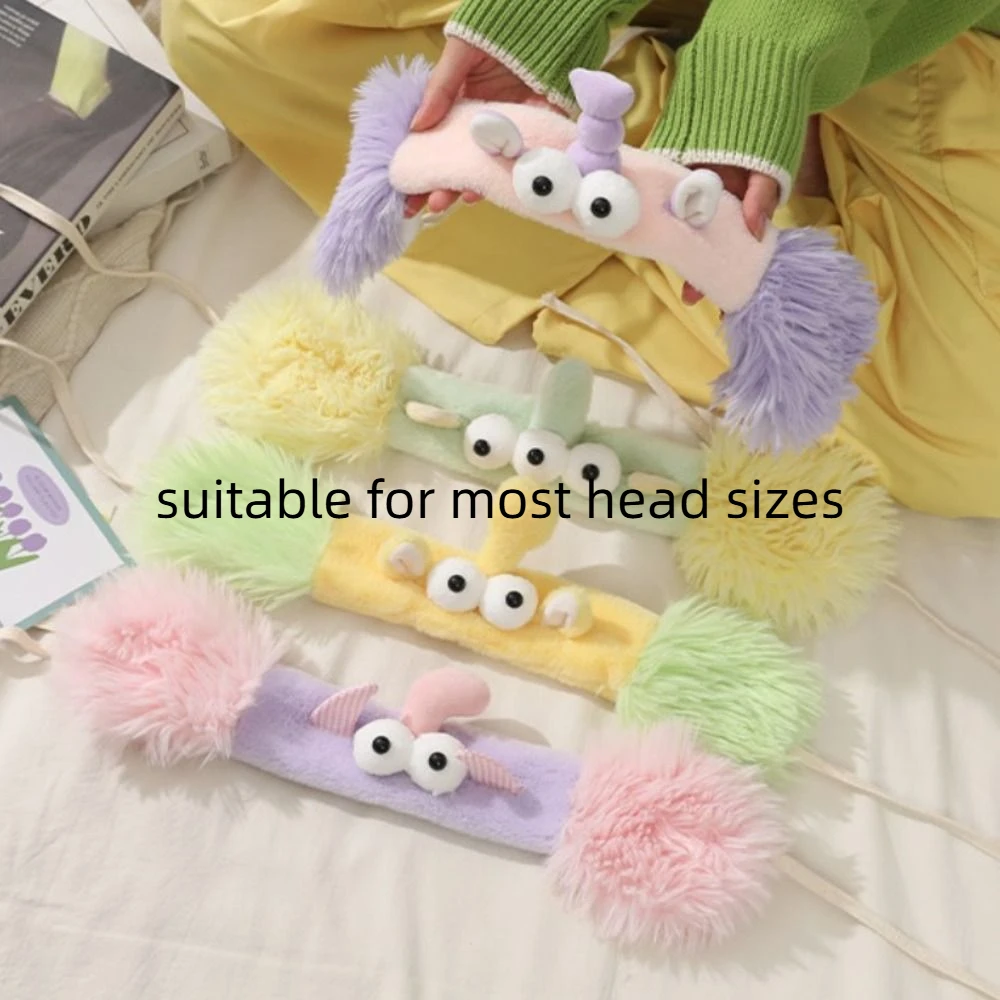 Lovely Korean Y2k Plush Earmuffs Tie Straps Windproof Girls Fluffy Earflap Outdoor Soft Warm Winter Ear Cover Female