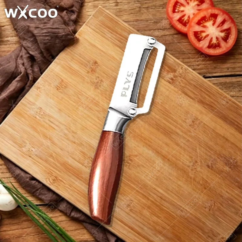 WXCOO Kitchen Peeler Multi-Function Stainless Steel 2-in-1 Fruit Paring Knife Vegetable Peeler Potato Peeler Cooking Tools