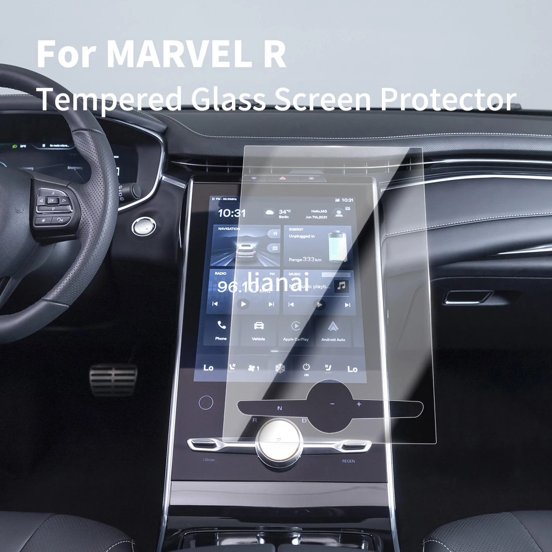 Carplay Screen Protector Tempered Glass Protective Film Navigator  Auto Car Stickers Accessories For 22 Noble Lord MARVEL R