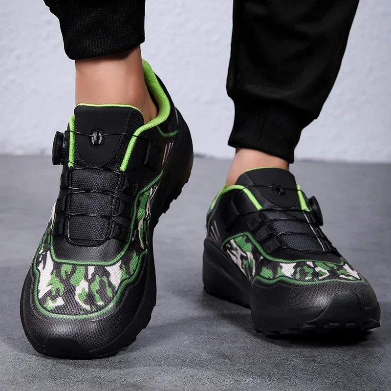 

Outdoor Wear-resistant Running Sports Shoes Plus Original New Men Rotating-button Driving Sneakers Platform Casual Walking Shoes