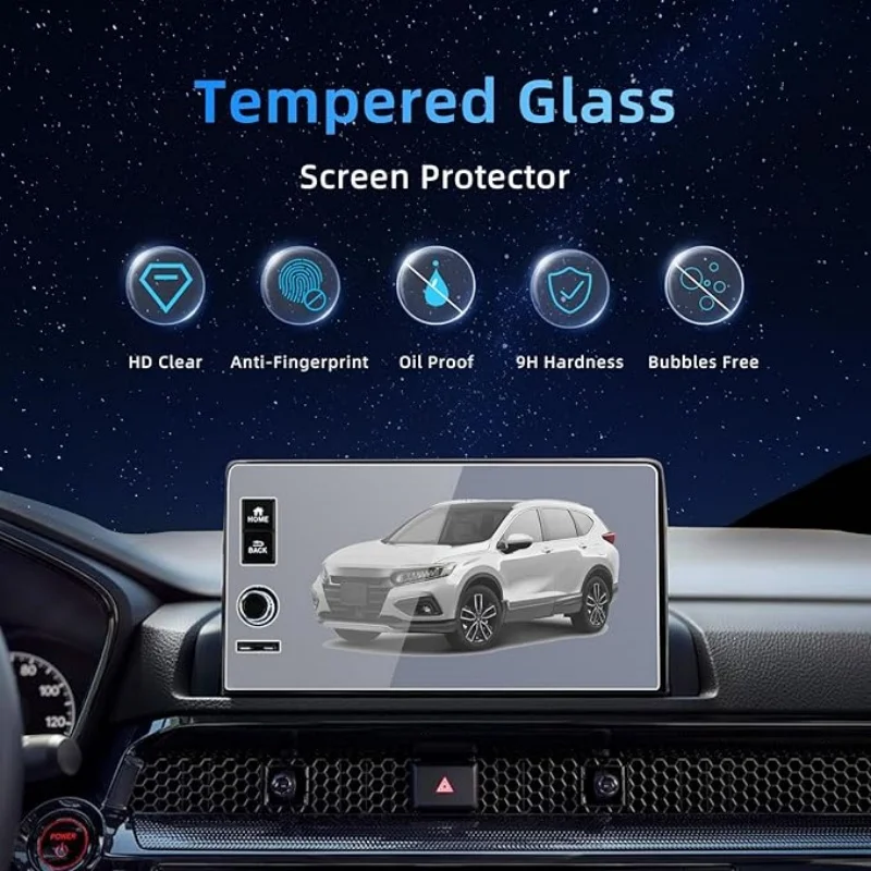 

9 Inches Central Control Navigation Screen Tempered Glass Protective Film For Honda CRV HRV 2023-2025 Denali Car Accessories