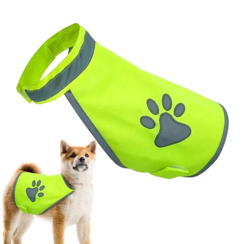 Chaleco reflectante para perros, ropa de noche de seguridad de alta visibilidad para perros, chalecos fluorescentes amarillos, chaqueta Vis para perros, suministros para mascotas