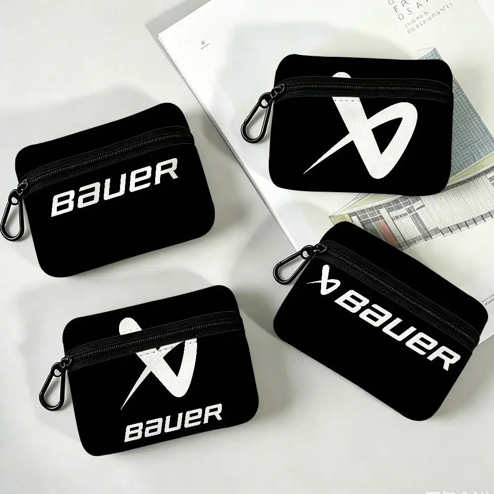 B-Bauer Lightweight Oxford Fabric Coin Purse Carabiner Hook Design Mini Card Key Organizer Bag