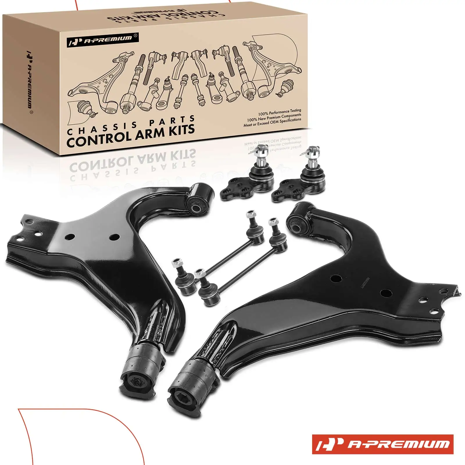 A-Premium 6x Front Control Arm & Ball Joint &Stabilizer Bar Link for Nissan Pathfinder 1996-2004 Infiniti QX4 1997-2003