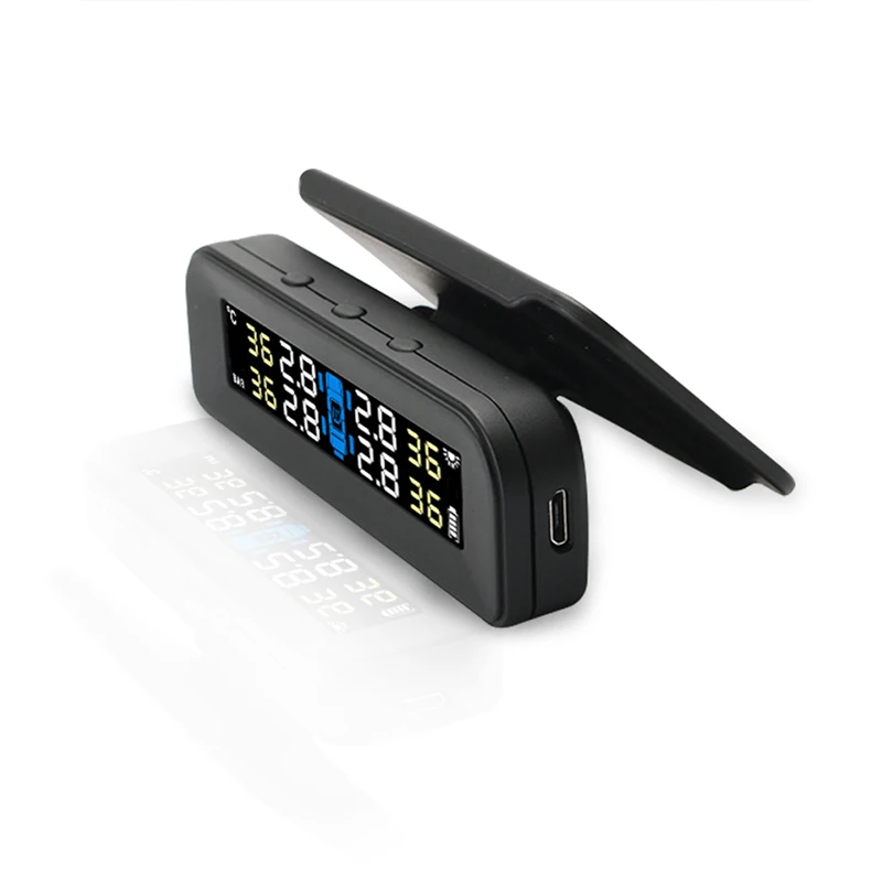 

FOR RIBOTON Smart Solar Power High Quality USB Tire Pressure Monitoring of Car External Internal TPMS