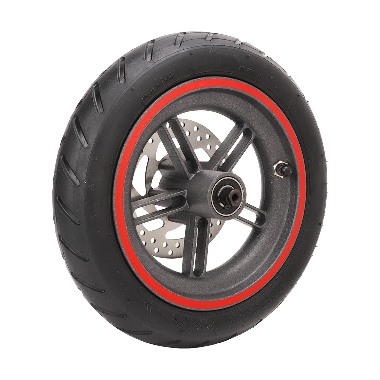 電動スクーター後輪アセンブリ 赤色後輪タイヤ 110mmディスクブレーキ付き Xiaomi M365 1S用