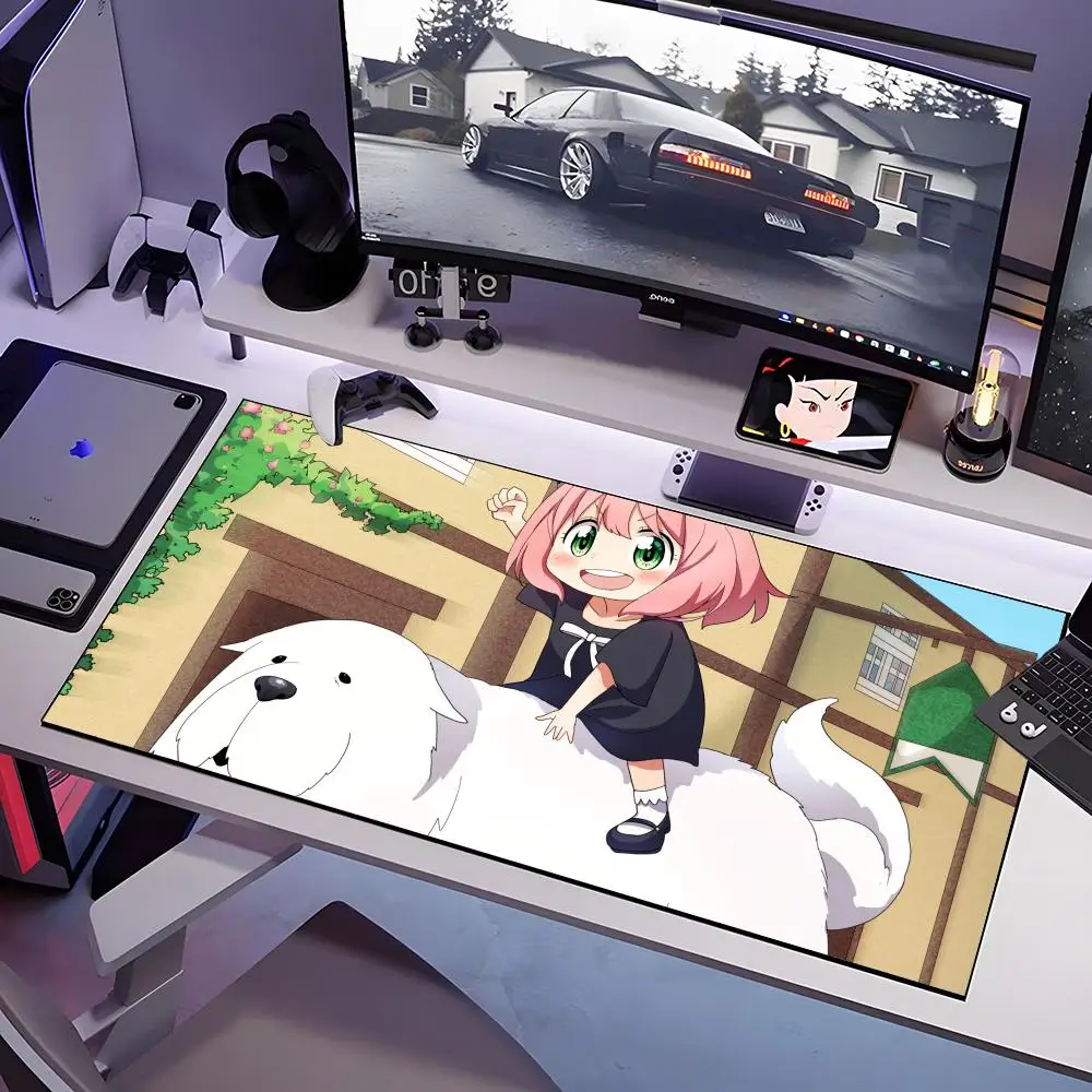 S-spy X Family Mouse Pad Large Anti-Slip Rubber Gaming MousePad Durable Desk Pad Thick Seam Edge Suitable For Office And Gaming