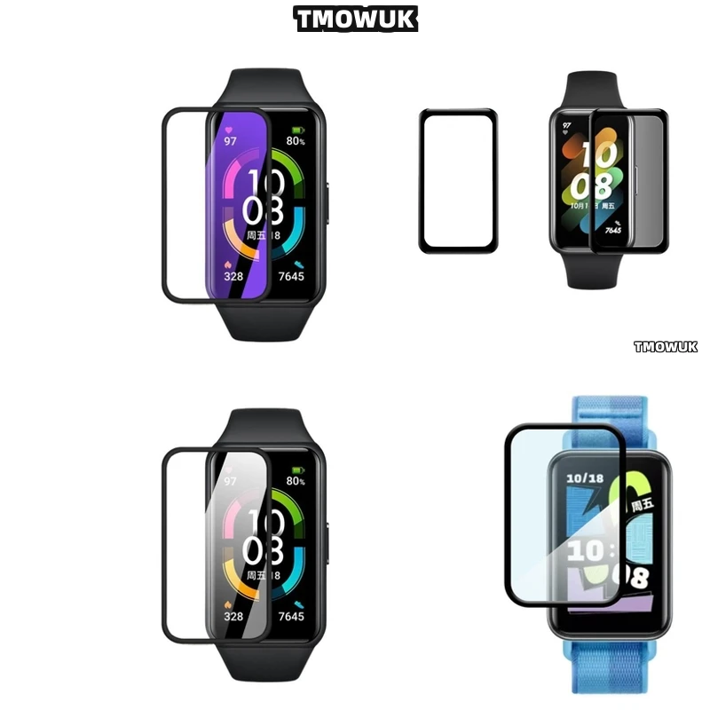 

For Huawei Honor Band 6 7 9 10 - Soft 3D Curved Anti-Scratch PMMA Film, Full Cover Screen Protector