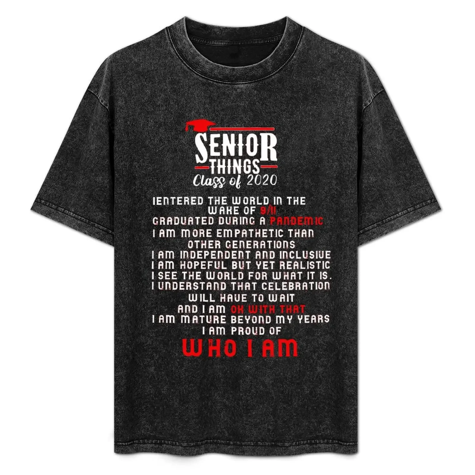 

senior thins class of 2020 graduation 2020 gift T-Shirt football t shirt Funny t-shirts vintage Clothing Men's t-shirt