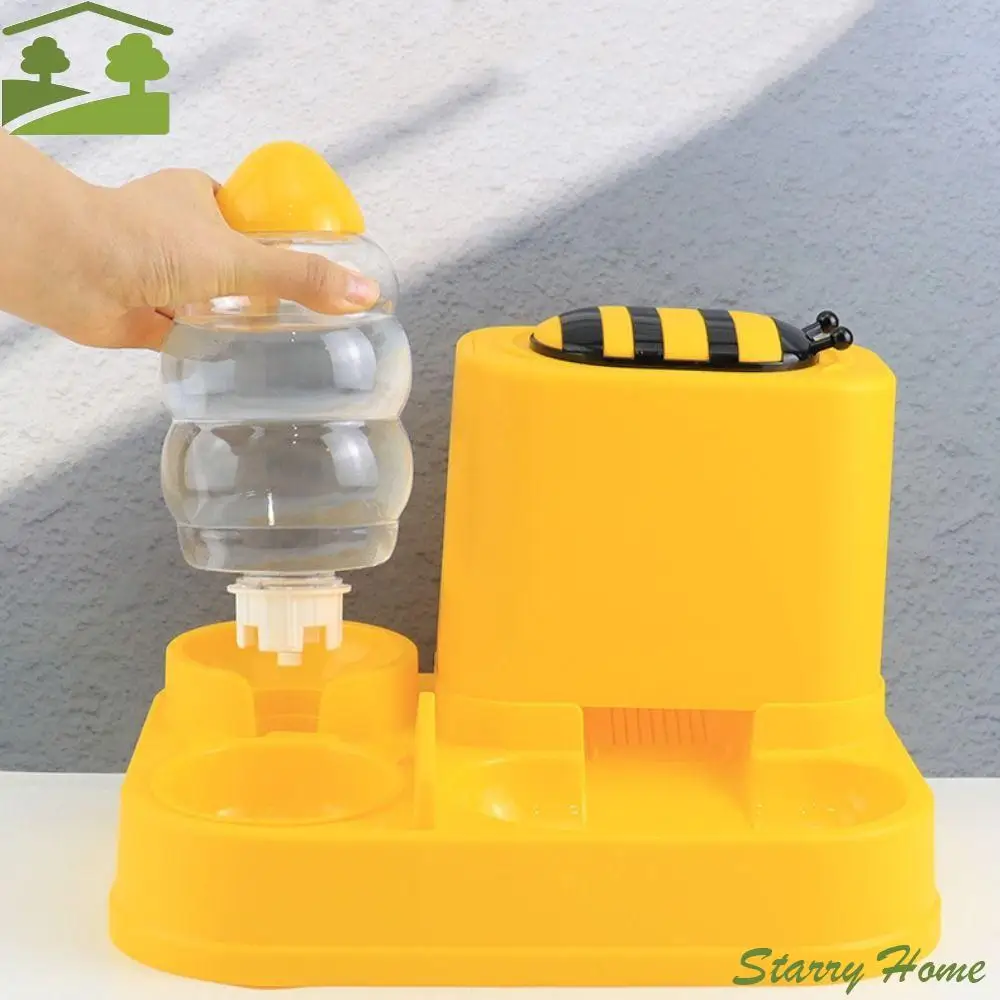 

Large Capacity Pet Automatic Water Dispenser Cute Detachable Cat Feeding and Drinking Basin Anti-Slip Multi-use
