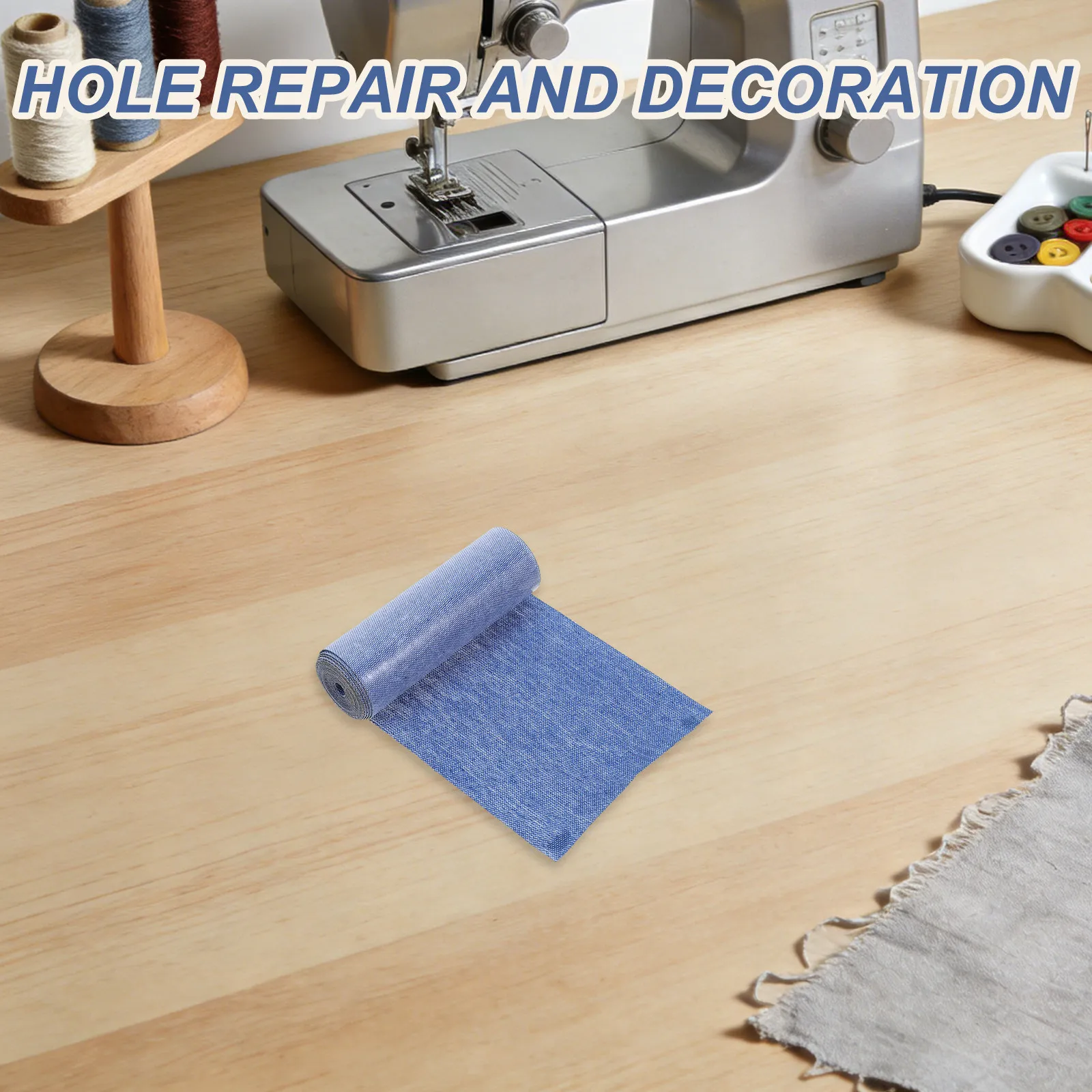 Iron on Denim Patch Large 150x8cm Rectangle Repair Patches for Clothes Denim Cotton Fabric Sticker for Jeans Jackets Backpacks