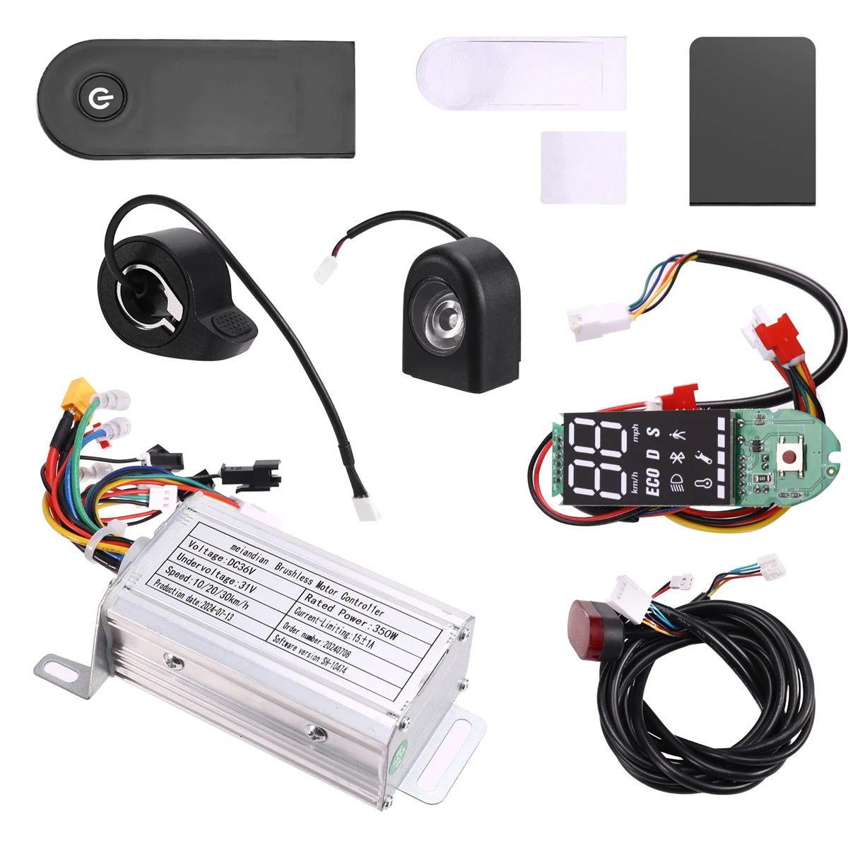 

ABQR 36V 350W Brushless Controller+Bluetooth Meter+Light+Accelerator+Cover Kit for M365/M365 Pro Electric Scooter