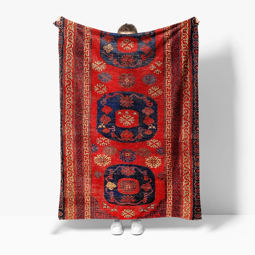 

Turkish Vintage Kilim Rug Blanket Floor Cushion Decorative Throw Blanket Bed Sofa Cover Gift
