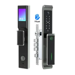 Elétrica automática Deadbolt Smart Door Lock, TTlock Bluetooth App, câmera de segurança, vídeo, impressão digital, doméstico, novo