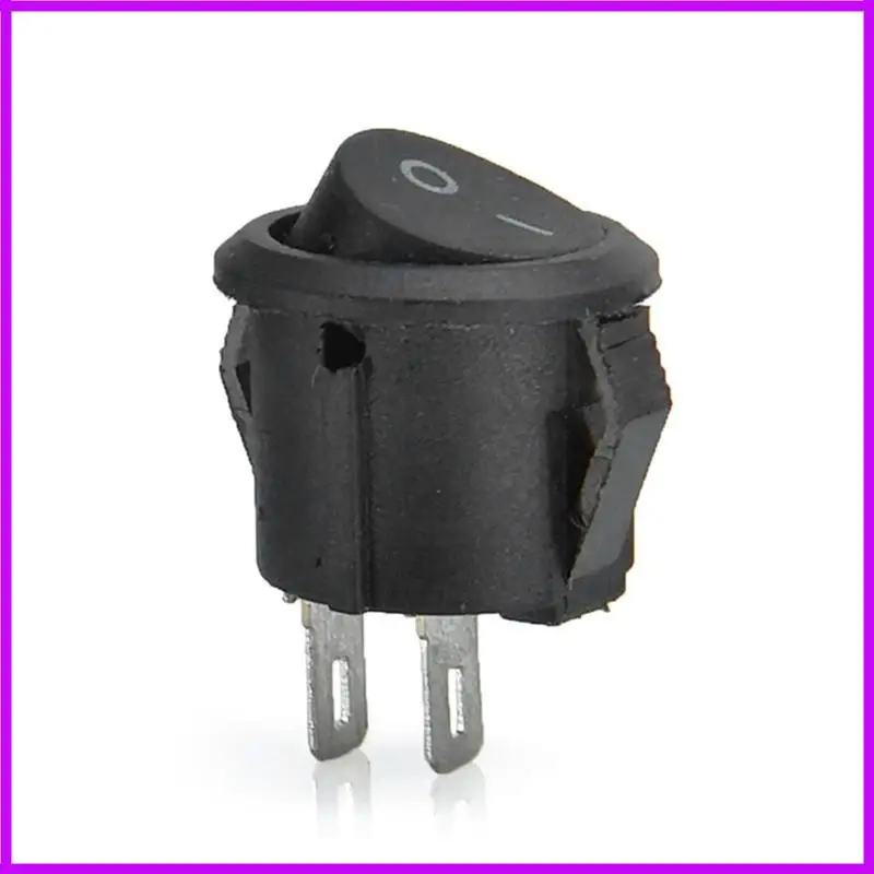 R9CC 10Pcs 2 Pin Round Rocker Switches ON OFF Rocker Position Switch 12V 23mm Diameter Electrical Equipment