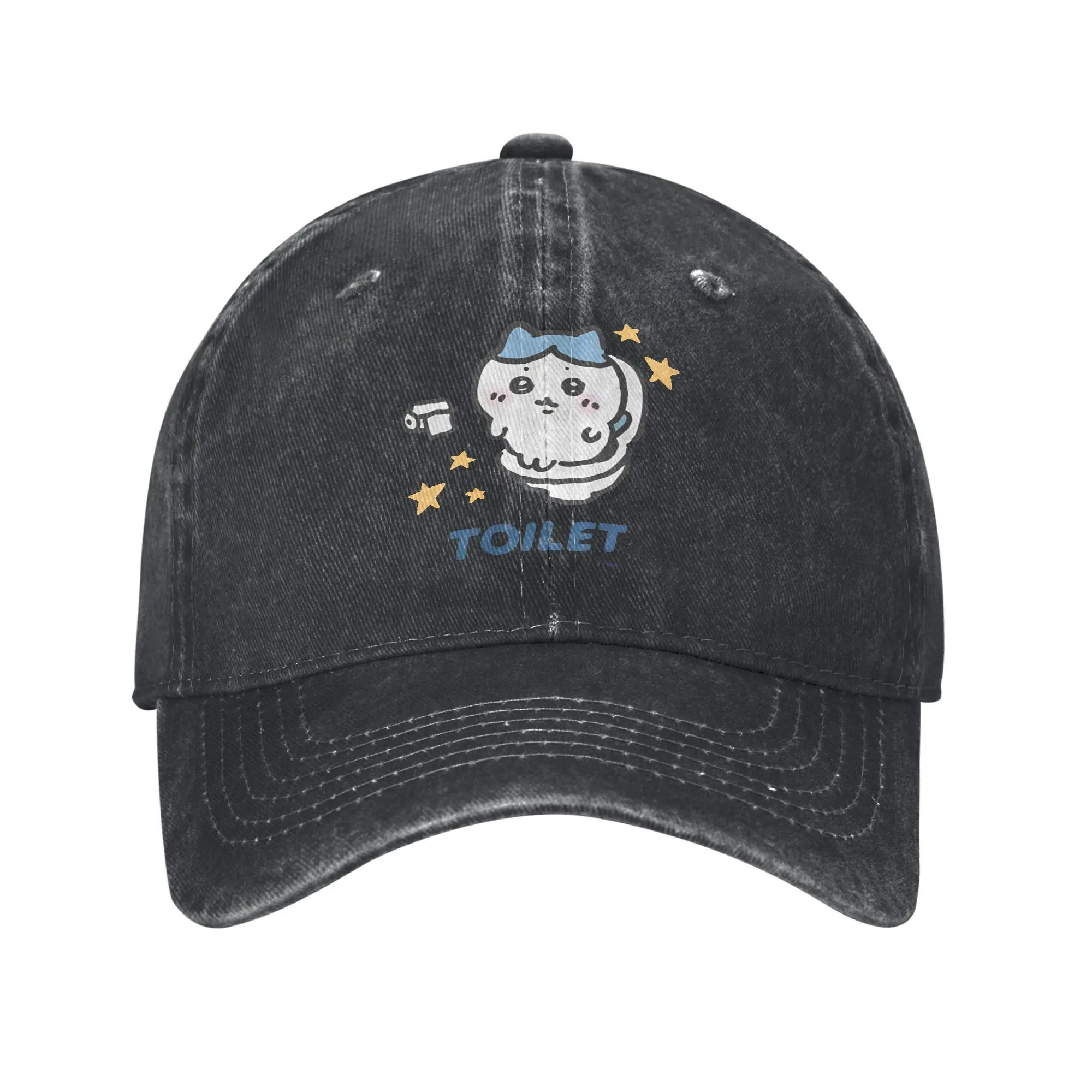 

Chiikawa Japanese Funny Toilet Meme Unisex Style Baseball Cap Distressed Cotton Hats Outdoor Activities Adjustable Fit Headwear